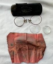 Antique Spectacles in Original Case And Original Cleaning Cloth