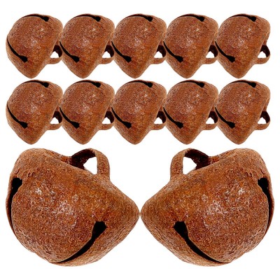  50 Pcs Rusty Jingle Bells Messing Schellen Glöckchen Hexenglocken Retro Rostige