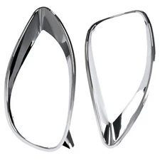 Pair Chrome Headlight Bezel Trim for Freightliner Columbia 2001-2017 Silvery