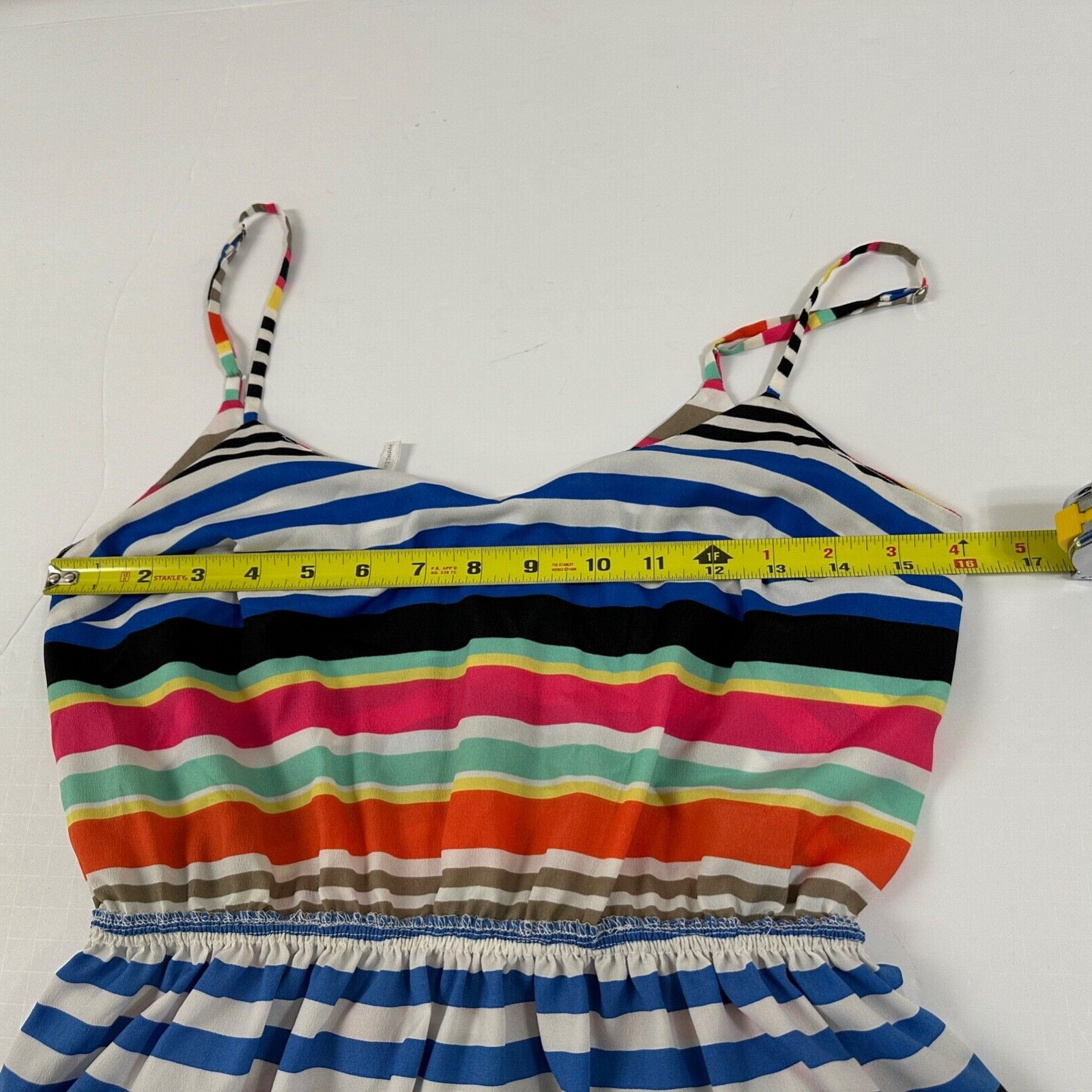 Zoa Women Mini Dress Straps Striped Lighweight size XS