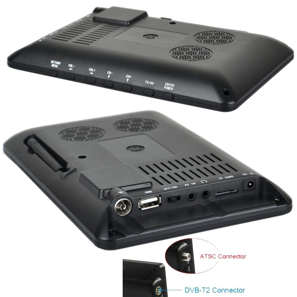LEADSTAR 9'' Portable TV With ATSC Tdt Digital Tv Support USB TF PVR ...