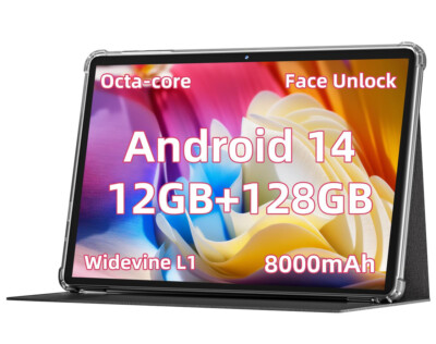 2024 Upgraded Android 14 Tablet, 11inch Tablet PC,Support Face Unlock, Octa-core