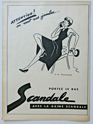 PRESSEWERBUNG 1953 ACHTUNG WIR SEHEN IHRE BEINE TRAGEN DEN UNTEREN SKANDAL.
