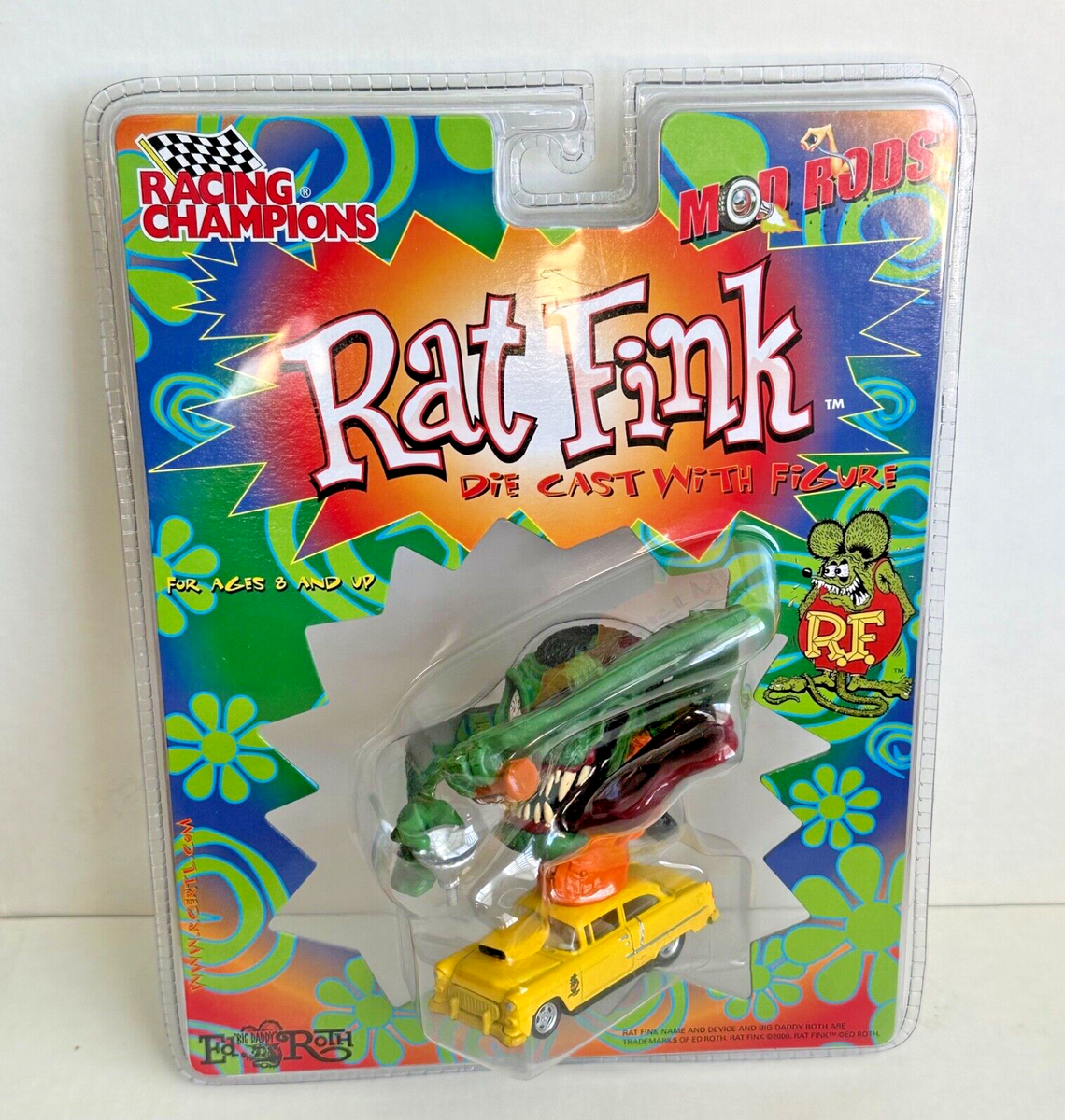 未使用 Racing Champions Rat Fink モッドロッド 1/64 RACING CHAMPIONS Ed Roth RAT FINK '55 Chevy Monster