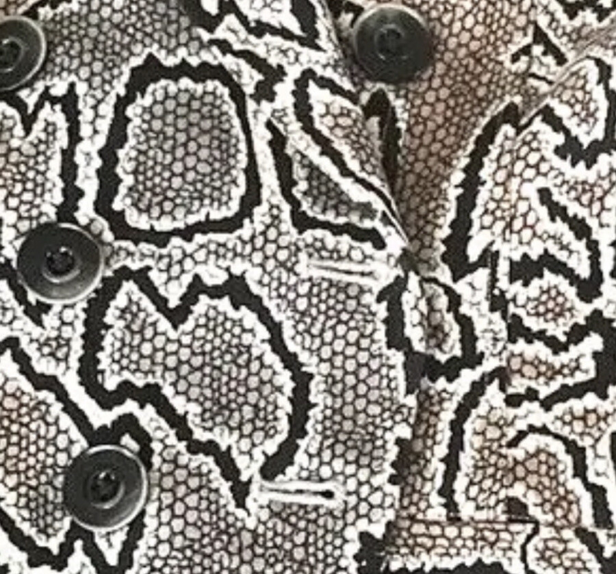 CAbi Python Animal Print Double Breasted Women’s … - image 5