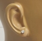 EGL certified 14k white gold 1.02ct round diamond I1-I2 G  stud earrings vintage — photo 6
