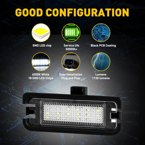 2x AUXITO LED Plate License Tag Light Lamp Free Error For 2015-2021 Ford Mustang - Picture 3 of 10