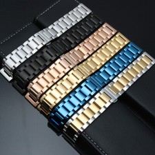 16 18 19 20 21 22 23 24 26mm Stainless Steel Watch Strap Band Butterfly Clasp