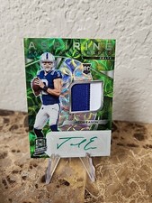 2020 Panini Spectra Aspiring Neon Green /35 Jacob Eason  Rookie Patch Auto RC #3