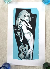 Vintage Glenn Barr Fuk Girl Print 2006 Limited 100 /Gary Baseman Tim Biskup shag