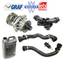 Water Pump Thermostat Upper Lower Hose Sensor Coolant Kit Oes For Bmw E39 5