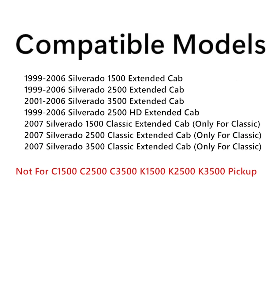 Fits 1999-2006 Chevy Silverado Extended Cab Passenger Right Quarter Glass Window Foto 3 de 4