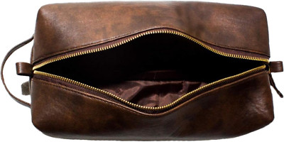 RUBAB MEN Premium Vegan Leather Toiletry Bag for Men | Travel Kit Pouch for Men