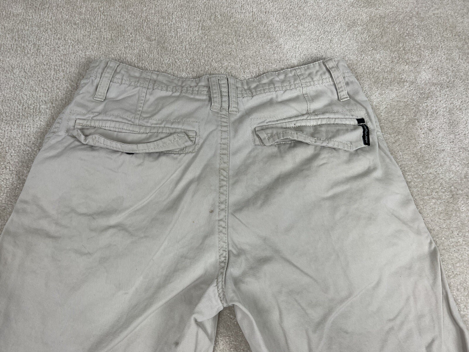 Calvin Klein Shorts Boys 16 Beige Chino Khaki Cotton Flat Front Preppy Casual image 10