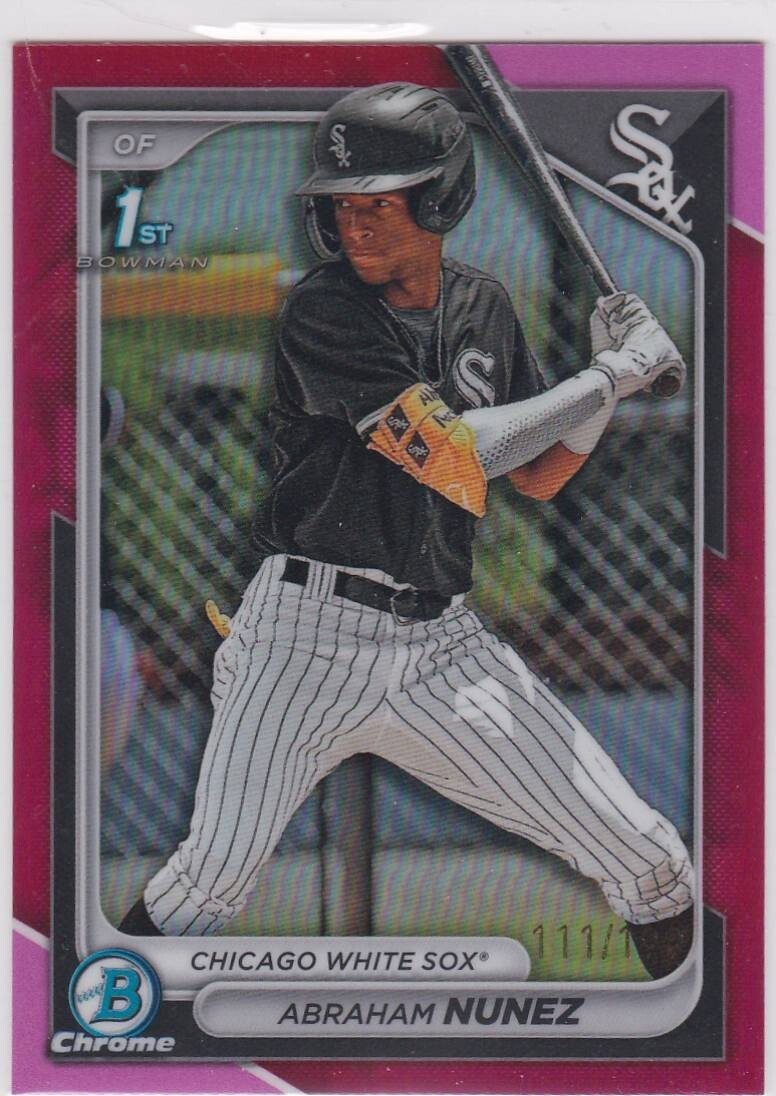 2024 Bowman Chrome 1st Bowman Abraham Nunez Fuchsia Refractor /199 White Sox