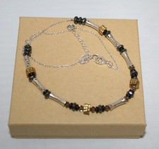 Silpada Sterling Silver, Brass, Hematite  Agate "On The Horizon" Necklace N3350