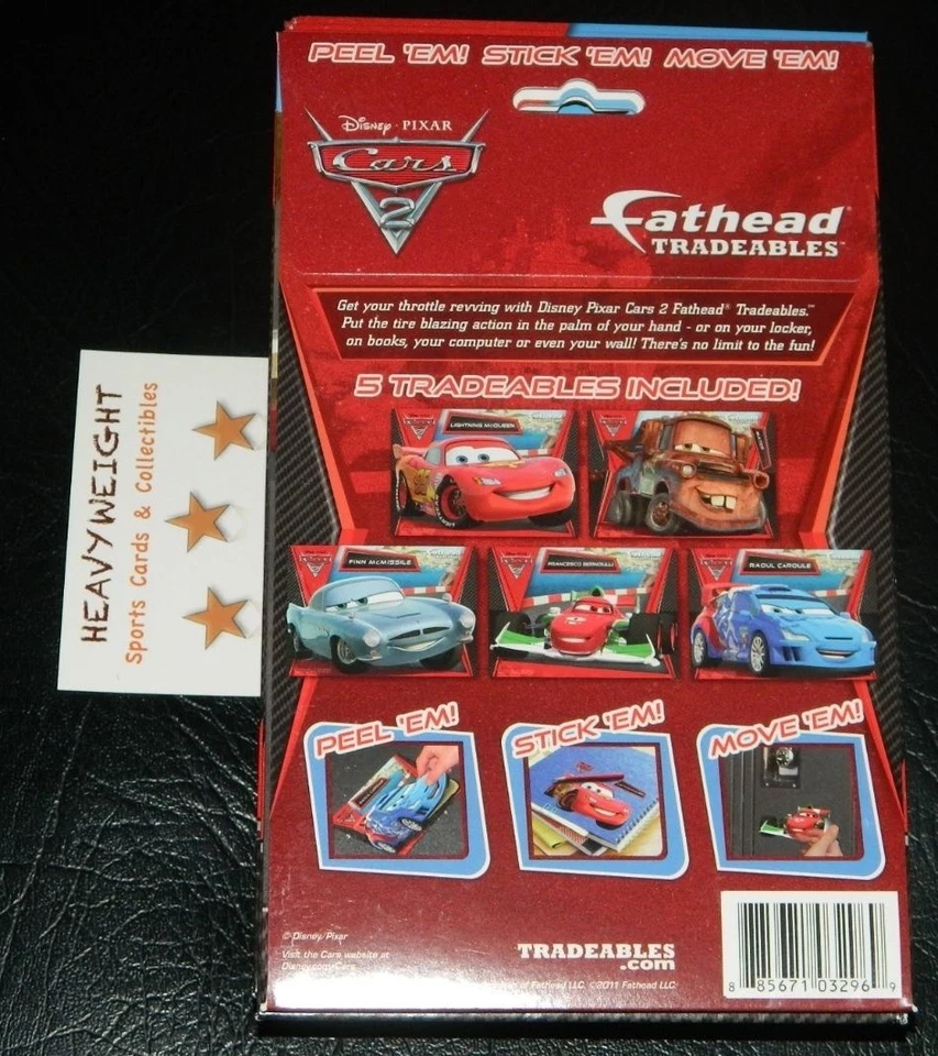 CARS 2 FATHEAD TRADEABLES (5) 5x7 PEEL N STICK VINYL GRAPHICS DISNEY PIXAR - image 3 of 4