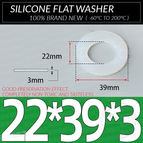 3MM THICK WHITE SILICONE HIGH TEMP FLAT RING RUBBER WASHER SEAL GASKETS 10 PACK - Picture 65 of 73