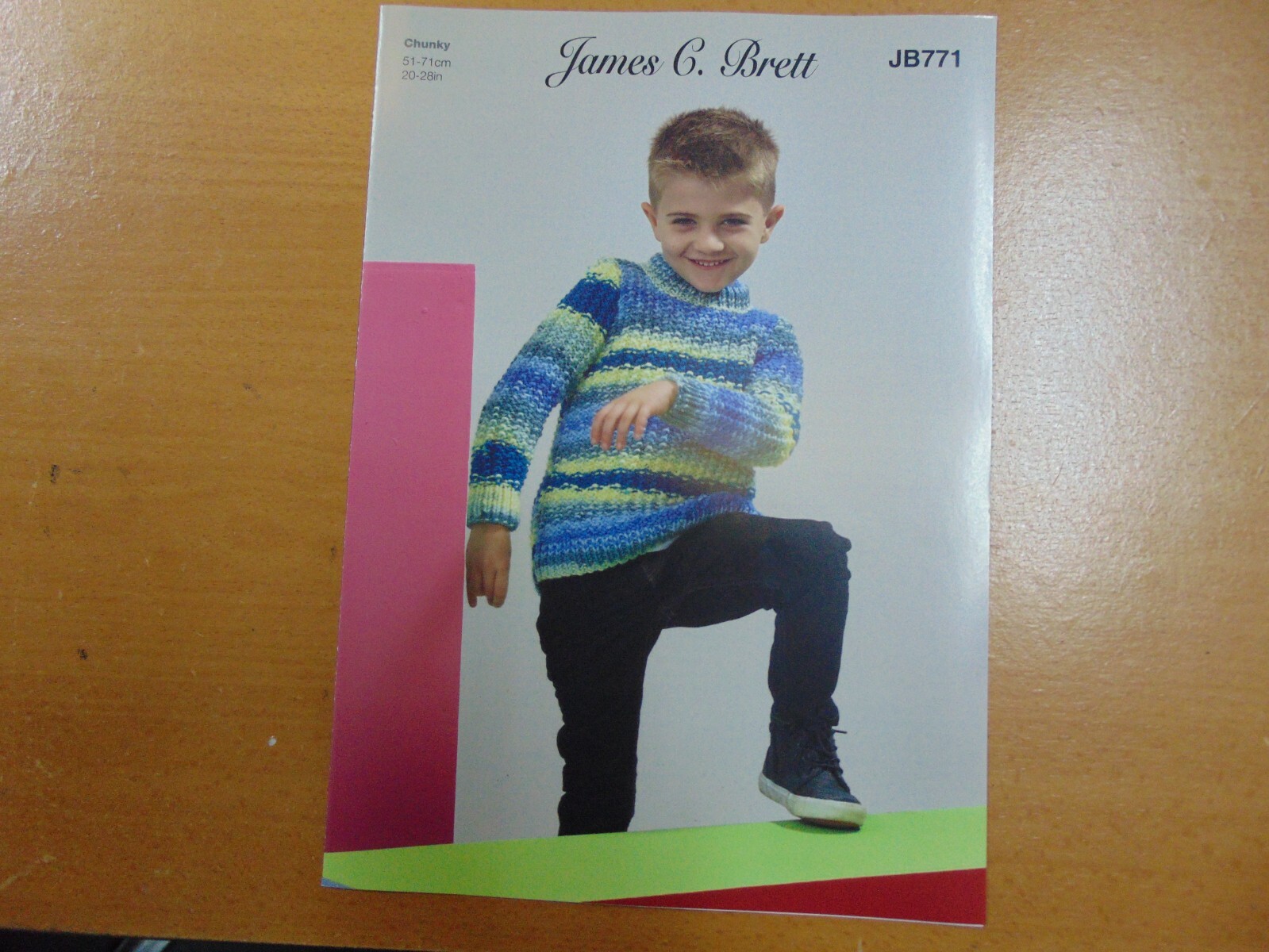 James C Brett Chunky Knitting Pattern JB771 Sweater 20 - 28 ins