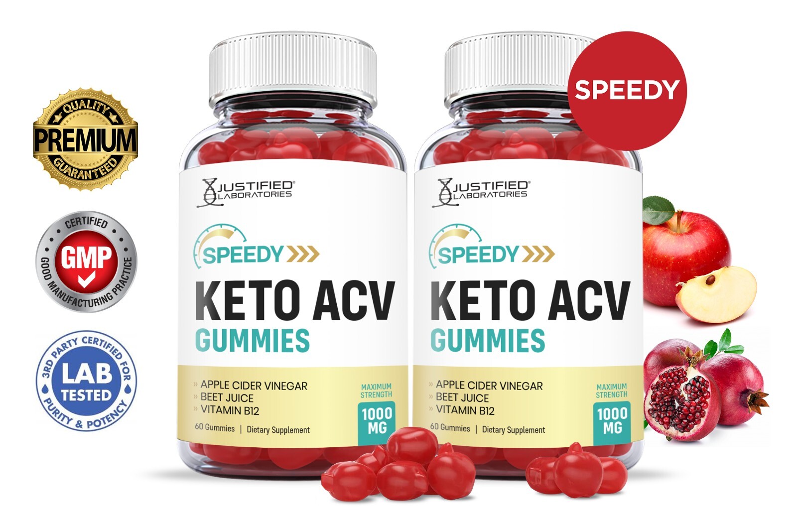 Speedy Keto ACV Gummies 1000MG Apple Cider Vinegar 120 Gummys