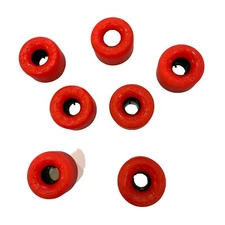 Vintage Hyper Rollo lot of 7 roller skate wheels Red NOS COOL