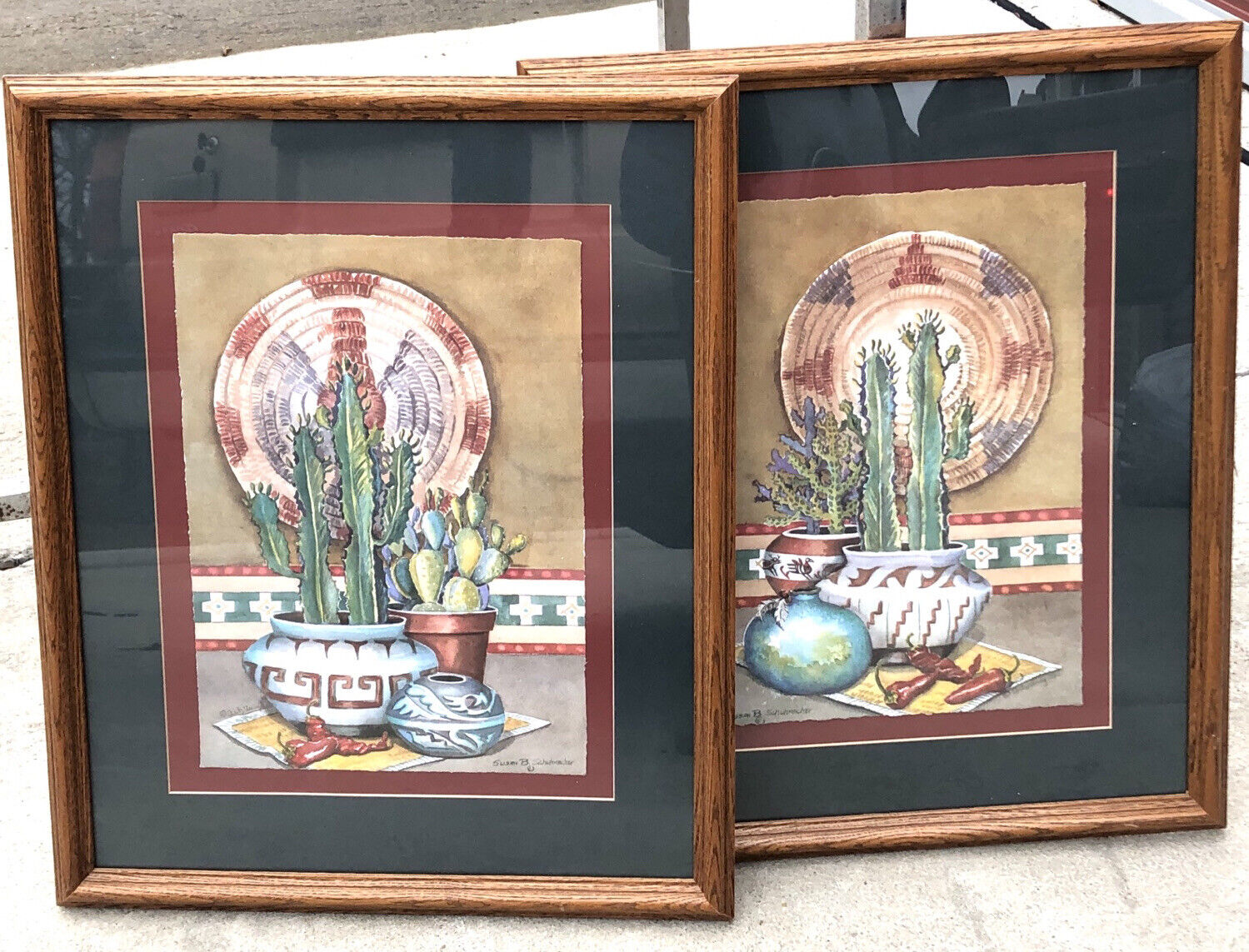 Susan B Schuhmacher- Earth's Treasures Il Framed Art Prints Set Of 2 Signed