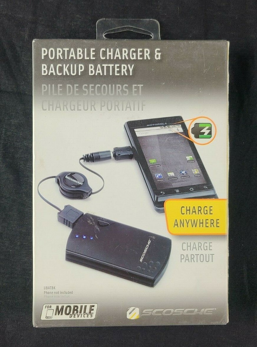 Scosche UBATBK goBAT - Portable Charger and Backup Battery