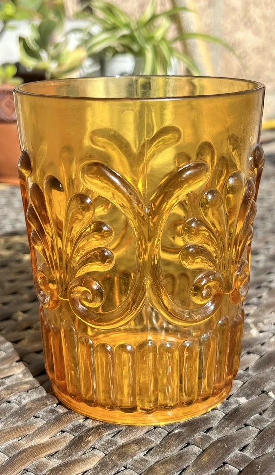 Set Of 5 Acrylic Amber Tumblers Plastic Drinking Cup - Image 2 of 4