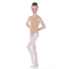 Danzcue Girls Nude Seamless Undergarment Camisole Leotard with Adjustable Str...