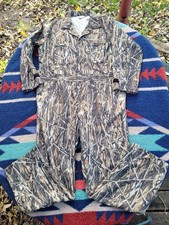 Vintage Cabela's Coveralls Mens XL Brush Camo Hunting Outdoors Jumpsuit USA