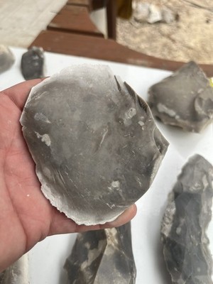 High Quality NON-Heat Treated Georgetown Blue Flint Spalls 7 lbs/16 Pcs. 3 -6  
