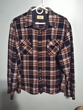 Sears 70s Vintage Men's Xl Acrylic Flannel Shirt Made In Korea