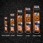 Tactical Dog Collar Strong Nylon Adjustable XS to XL Durable Bright Orange D9