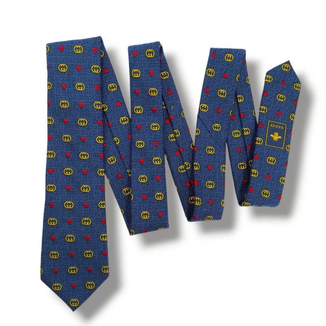 Mint Gucci Narrow Interlocking Heart Jacquard Tie… - image 11