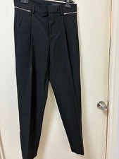 USED PRADA SLACKS, BLACK, ZIP POCKETS, SIZE 50 VERYGOOD