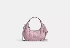 Coach Outlet Carmen mini crossbody bag CBR11 SVY2V Silver/Ballerina/Carnation