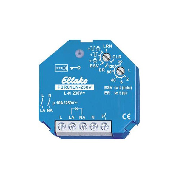 Eltako FSR61LN Wireless Actuator 2000W Range 30m Flush Mount