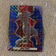 2022 Panini Mosaic - Mike Trout #98 Blue Camo Mosaic Prizm