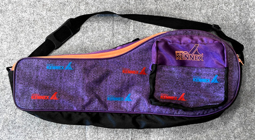 vintage KENNEX PRO 1995 TENNIS BAG 90s Hold 3 Rackets Purple Neon 29 x 13 x 4