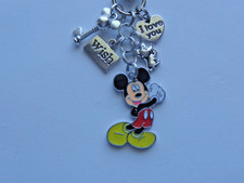 DISNEY WORLD MICKEY MOUSE WISH LOVE YOU KEY KEY CHAIN PURSE CLIP BAG CHARM FOB