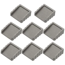 8 Pack 1 Inch Two-Way Door Stoppers for Bottom of Door, Gray