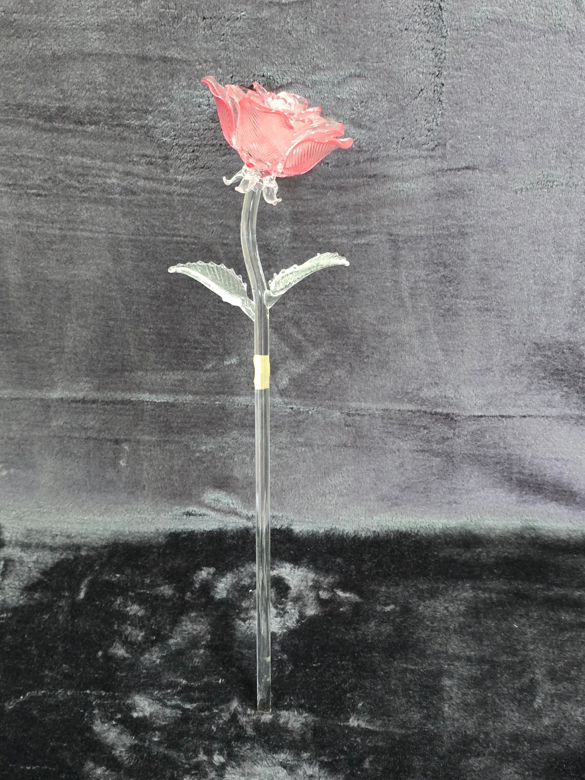 BEAUTIFUL Waterford Fleurology Fine Crystal Sculpted Pink Rose Flower 14.5" Mint