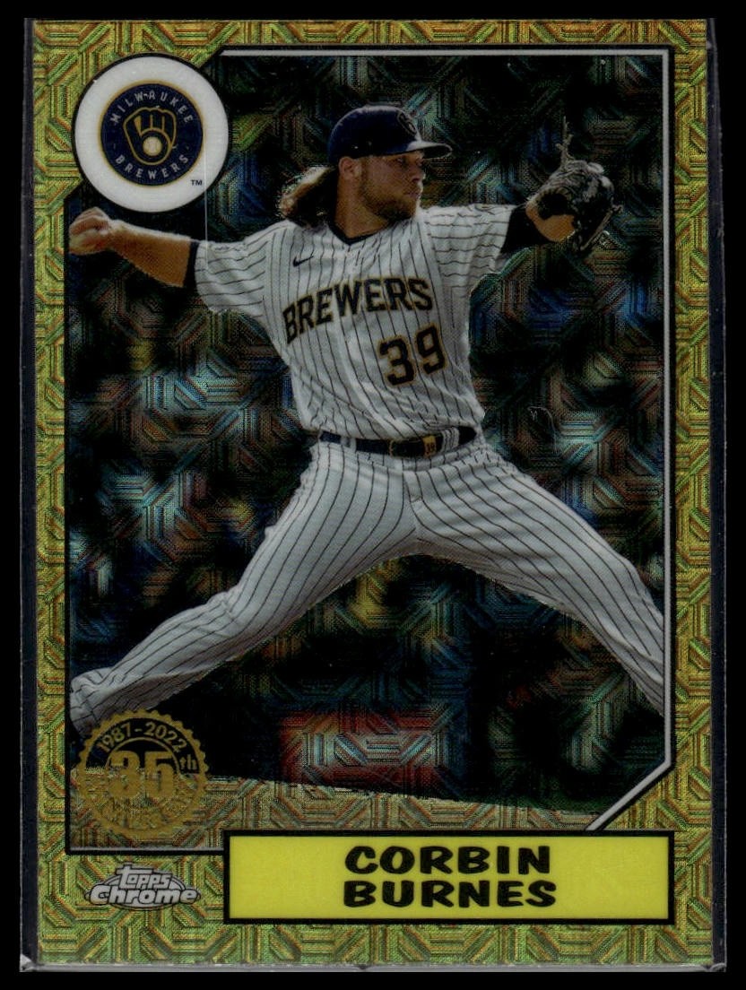 2022 Topps #T87C2-33 Corbin Burnes Topps Baseball 35th Anniversary Chrome Gold