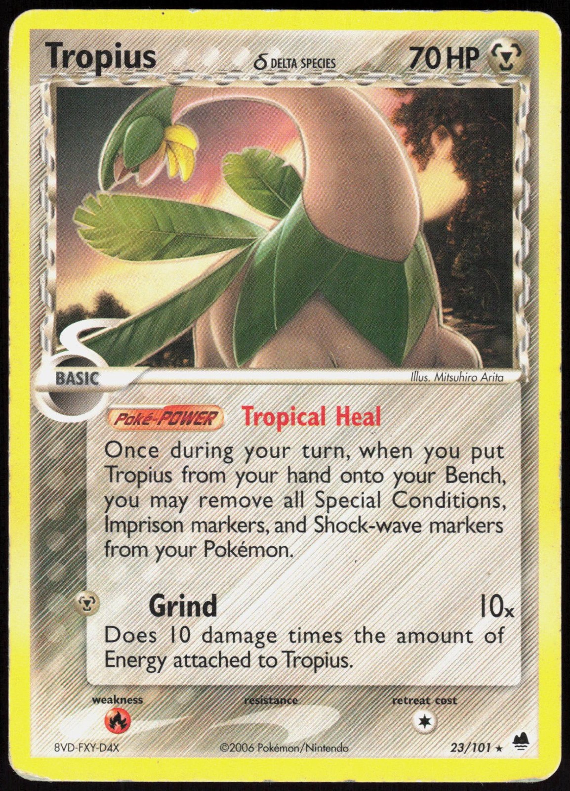Dragon Frontiers Tropius 23/101 Rare Pokemon MP