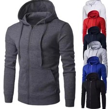 Mens full zip hoodie  Casual Fleece Jacket with Hood  Soft Comfortable Sweater