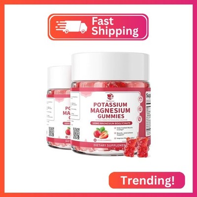 Lukaree Magnesium Potassium Supplement Gummies - New Formula Calm Magnesium Bisg