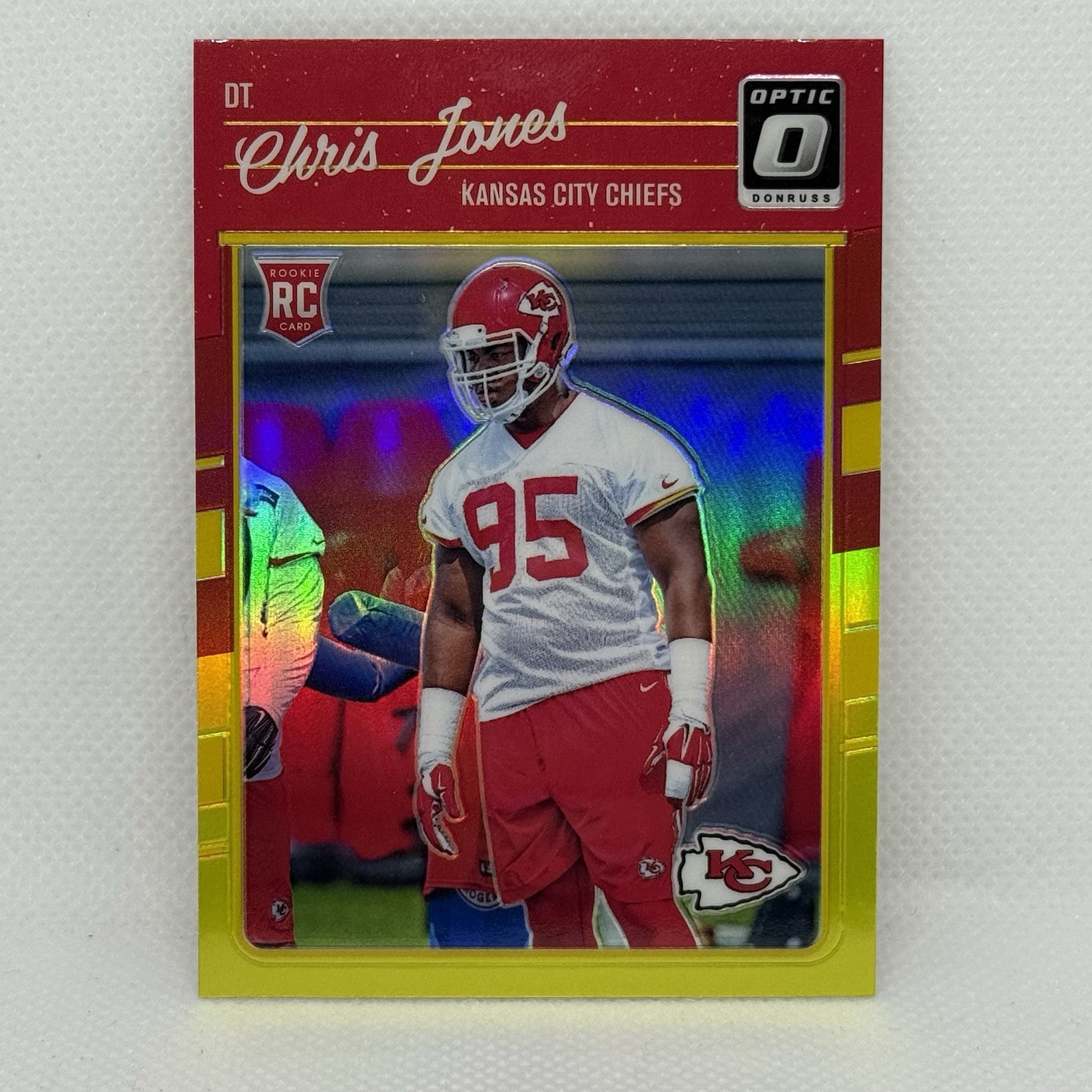 2016 Donruss Optic - Rookies Chris Jones #109 Red and Yellow (RC)