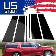 6X Window Pillar Posts Trims For 2015 16 17 18-2020 GMC Yukon Chevrolet Tahoe US