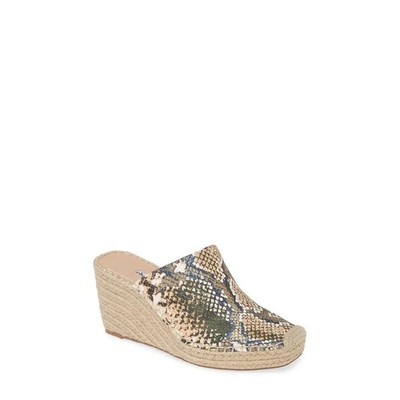 Neu Charles David Größe 7 Gramercy Espadrille Keilabsatz Slipper Schlangenhaut