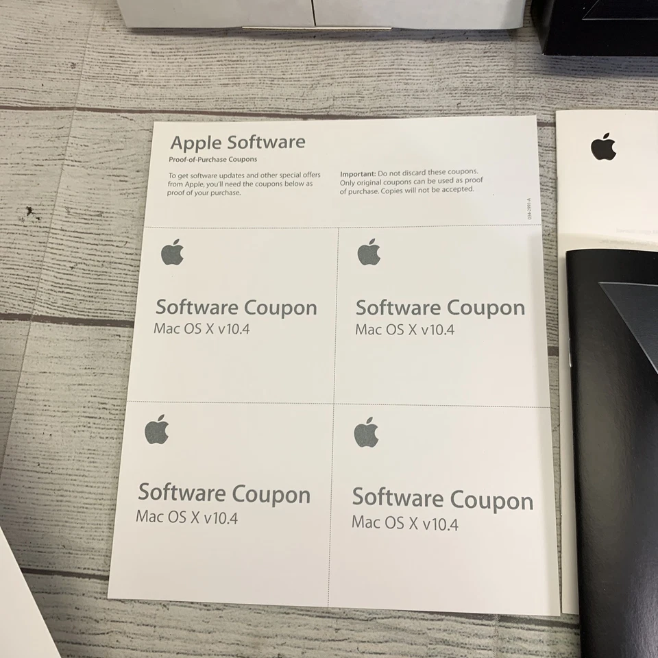 Apple OS X Tiger 10.4 Install DVD Retail Box w/ Setup Manuals - Image 3 of 4